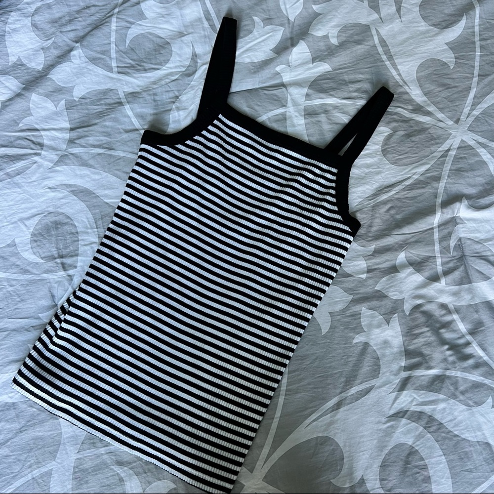 Black and White Stripped Tank Top
